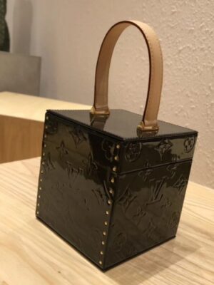 Louis Vuitton Replica Vintage Monogram Vernis Bleecker Box Top Handle Bag Black 2019