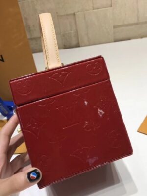 Louis Vuitton Replica Vintage Monogram Vernis Bleecker Box Top Handle Bag Red 2019