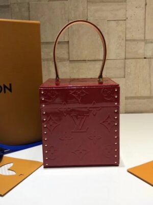 Louis Vuitton Replica Vintage Monogram Vernis Bleecker Box Top Handle Bag Red 2019