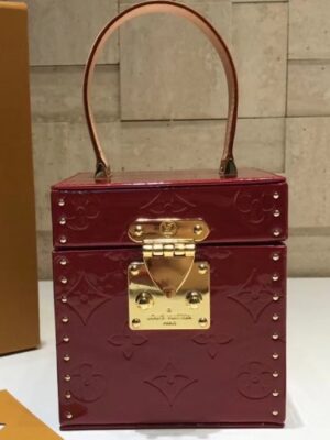 Louis Vuitton Replica Vintage Monogram Vernis Bleecker Box Top Handle Bag Red 2019