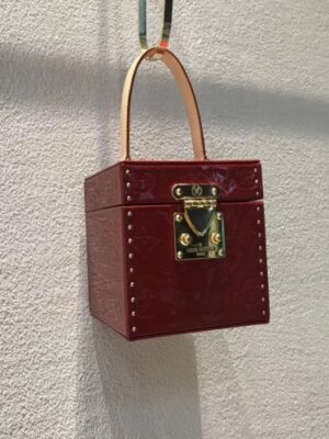 Louis Vuitton Replica Vintage Monogram Vernis Bleecker Box Top Handle Bag Red 2019