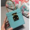 Louis Vuitton Replica Vintage Monogram Vernis Bleecker Box Top Handle Bag Sky Blue 2019