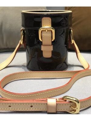 Louis Vuitton Replica Vintage Monogram Vernis Mini Container Bag Amarante 2019