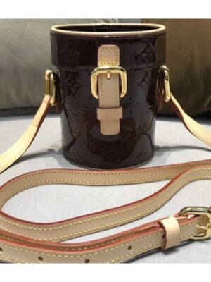 Louis Vuitton Replica Vintage Monogram Vernis Mini Container Bag Burgundy 2019