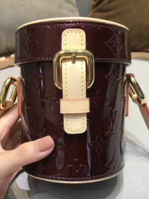 Louis Vuitton Replica Vintage Monogram Vernis Mini Container Bag Burgundy 2019