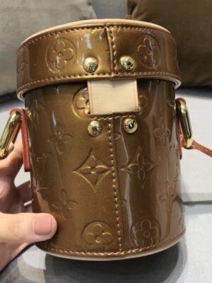 Louis Vuitton Replica Vintage Monogram Vernis Mini Container Bag Caramel 2019