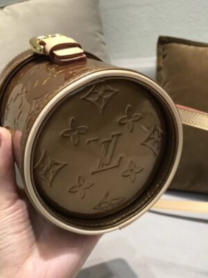 Louis Vuitton Replica Vintage Monogram Vernis Mini Container Bag Caramel 2019