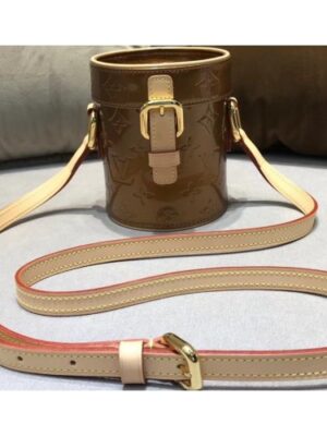 Louis Vuitton Replica Vintage Monogram Vernis Mini Container Bag Caramel 2019