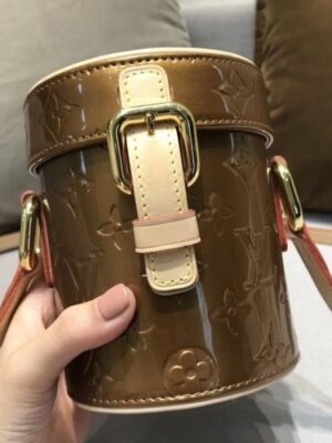 Louis Vuitton Replica Vintage Monogram Vernis Mini Container Bag Caramel 2019