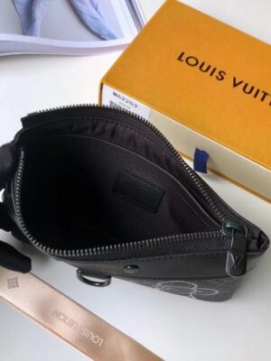 Louis Vuitton Replica Vivienne Mascot Monogram Eclipse Canvas Pochette Apollo PM Bag M62897 2018