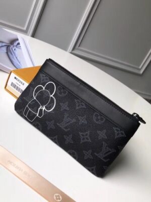 Louis Vuitton Replica Vivienne Mascot Monogram Eclipse Canvas Pochette Apollo PM Bag M62897 2018