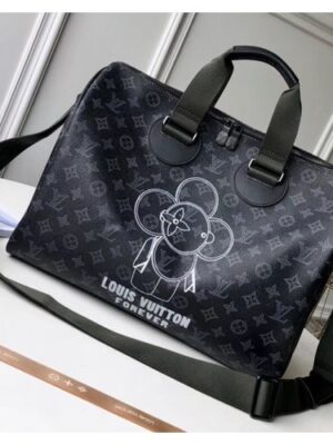 Louis Vuitton Replica Vivienne Mascot Monogram Eclipse Canvas Speedy Bandouliere 40 Bag 2018