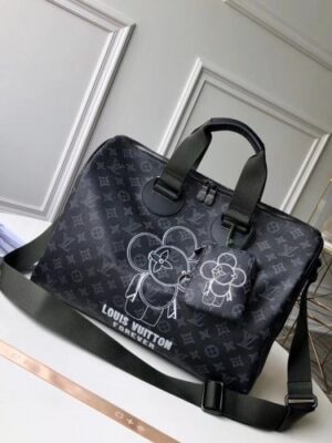 Louis Vuitton Replica Vivienne Mascot Monogram Eclipse Canvas Speedy Bandouliere 40 Bag 2018