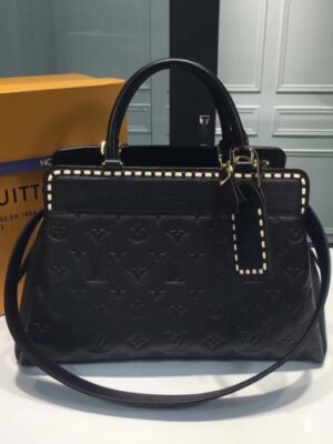 Louis Vuitton Replica Vosges Monogram Empreinte Leather Medium handbag M41491 Black(kd-732803)