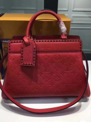 Louis Vuitton Replica Vosges Monogram Empreinte Leather Medium handbag M41492 Red(kd-732801)