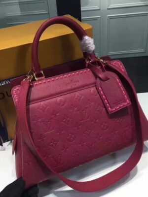 Louis Vuitton Replica Vosges Monogram Empreinte Leather Medium handbag M43249 Burgundy(kd-732802)