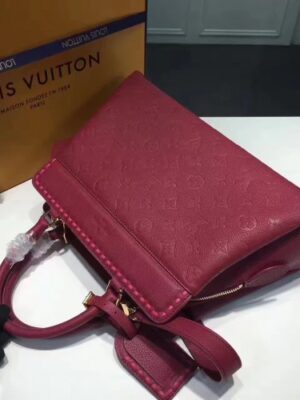 Louis Vuitton Replica Vosges Monogram Empreinte Leather Medium handbag M43249 Burgundy(kd-732802)