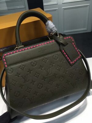 Louis Vuitton Replica Vosges Monogram Empreinte Leather Medium handbag M43250 Green(kd-732804)