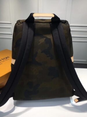 Louis Vuitton Replica X Supreme Camouflage Canvas Apollo Backpack 2017