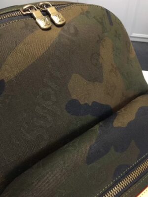 Louis Vuitton Replica X Supreme Camouflage Canvas Apollo Backpack 2017