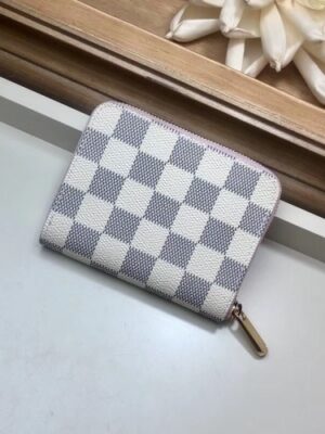 Louis Vuitton Replica Zippy Coin Purse Damier Azur Canvas N60229 Rose Ballerine