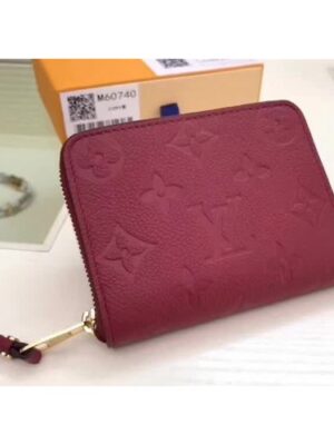 Louis Vuitton Replica Zippy Coin Purse in Monogram Empreinte Leather M60740 Burgundy