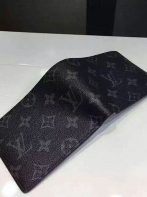 Louis Vuitton Replica iconic black and grey Monogram Eclipse canvas card case