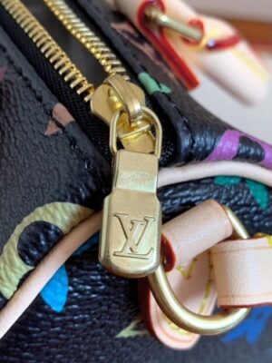 Louis Vuitton Replica mini HL speedy black multicolor monogram bag M61252