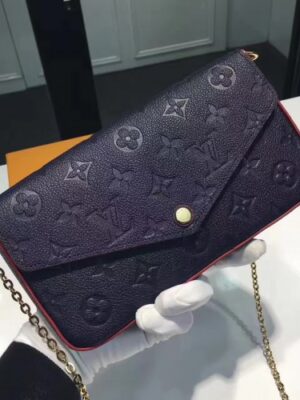 Louis Vuitton Replica pochette felicie monogram empreinte M64099 Marine Rouge(KD-741902)