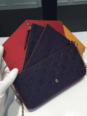 Louis Vuitton Replica pochette felicie monogram empreinte M64099 Marine Rouge(KD-741902)