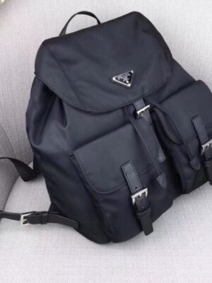 Prada Nylon Backpack BZ2811 Black/SiLV Replicaer 2018