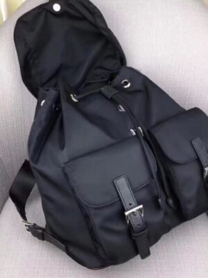 Prada Nylon Backpack BZ2811 Black/SiLV Replicaer 2018